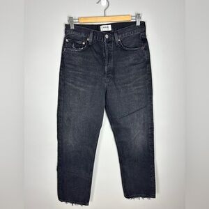AGOLDE 90s Jean Black Size 27 High Rise Straight Leg Organic Cotton